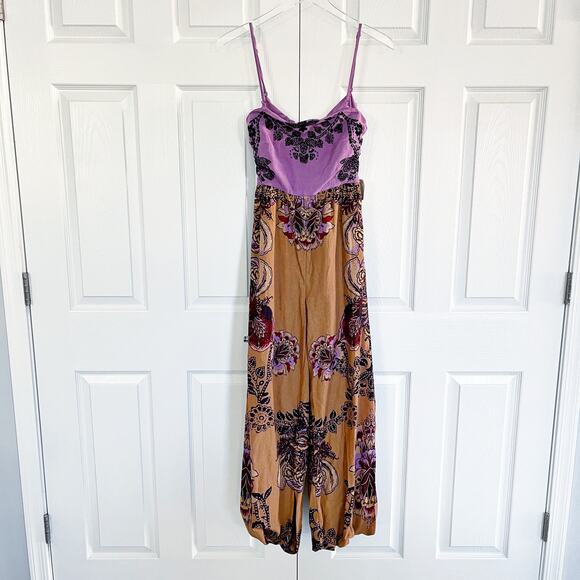 Free People Indio Sun Jumpsuit in Golden Combo - Picture 3 of 11